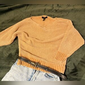 Forever 21 Crew Neck Sweater in Warm Tan